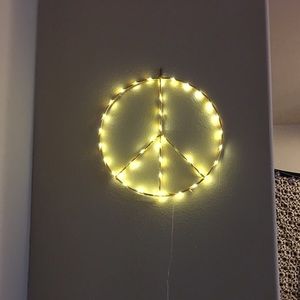 Light Up Peace Sign Wall Hanging